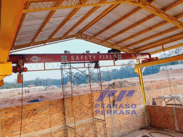 finishing instalasi overhead crane single girder