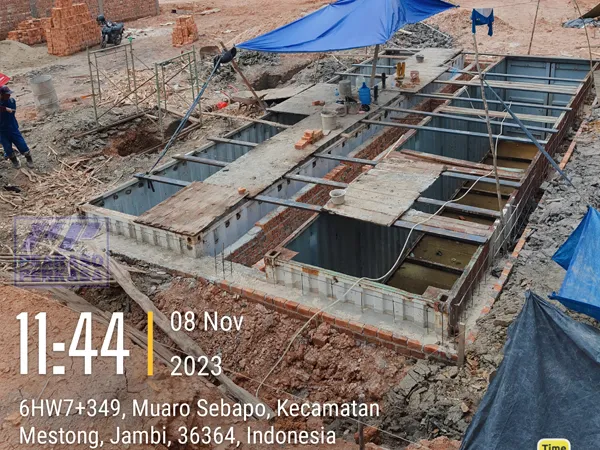 pekerjaan galian tanki shelter CNLC Jambi
